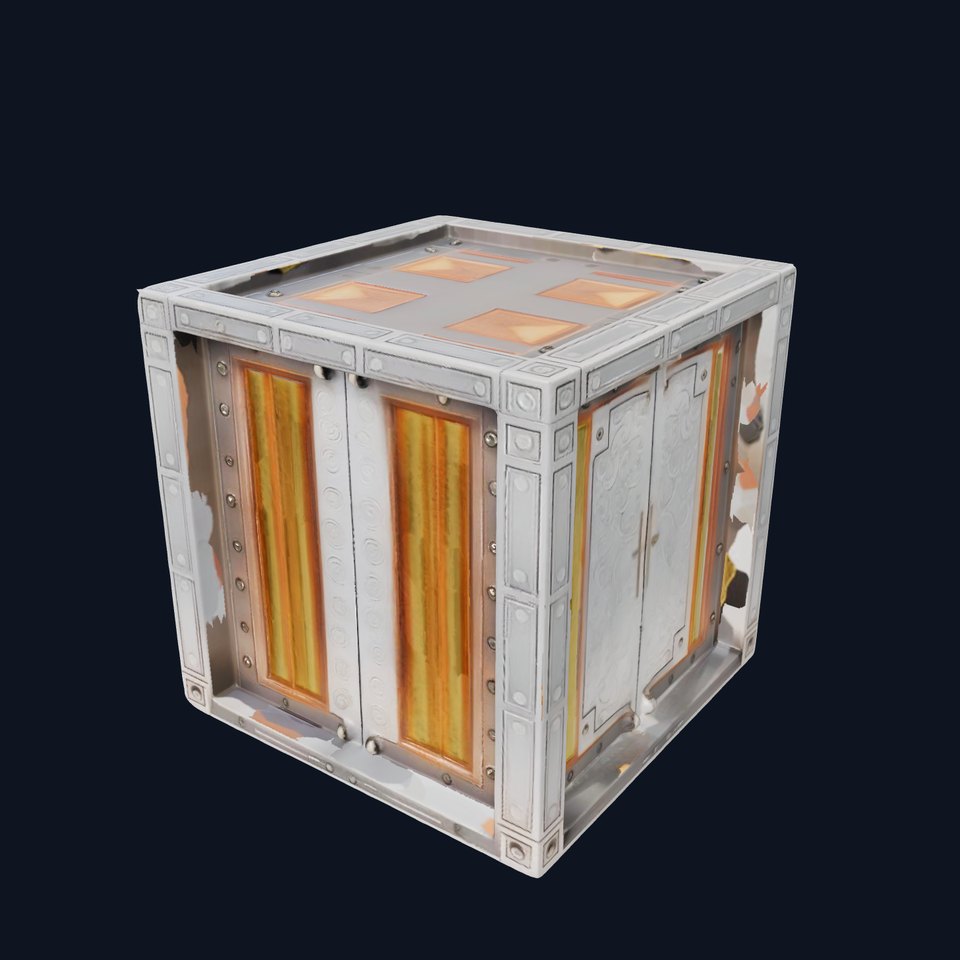 Ornate Metal Decorative Door with Lighting Model Pack